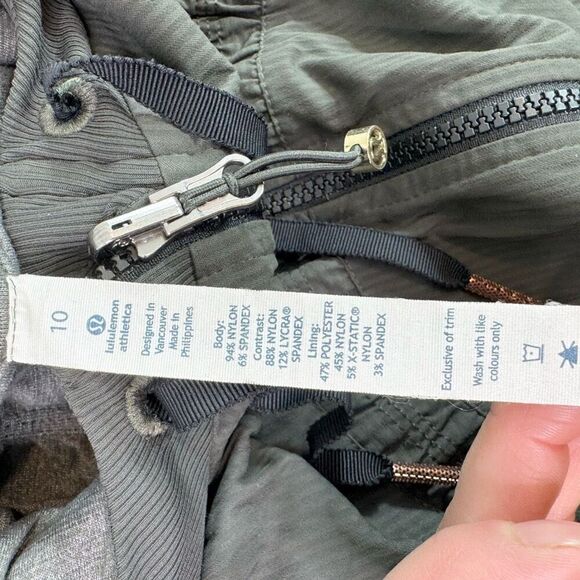 Lululemon Dance Studio Jacket Womens 10 Gray Full Zip Hooded Activewear - Picture 8 of 10